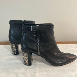 Dolce Vita leather snake skin heel boots
